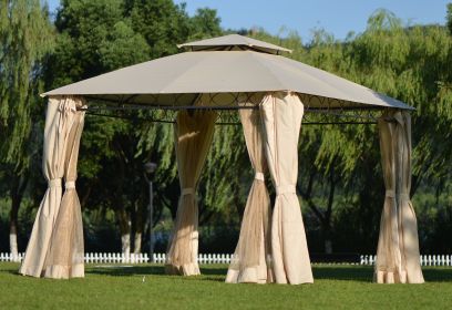 Quality Double Tiered Grill Canopy;  Outdoor BBQ Gazebo Tent with UV Protection