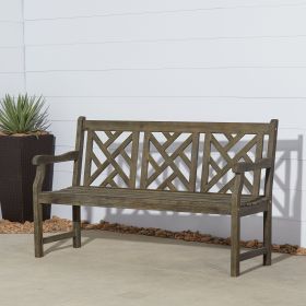 Renaissance Outdoor Patio 5-foot Hand-scraped Wood Garden Bench