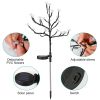 2Pcs Outdoor Solar Light Cherry Blossom Flower Landscape Light Yard Stake Decor Lamp