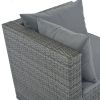 9-piece Outdoor Patio Large Wicker Sofa Set;  Rattan Sofa set for Garden;  Backyard; Porch and Poolside;  Gray wicker;  Gray Cushion