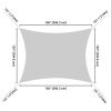 13'x10' Rectangle Sun Shade Sail/Cload Gray