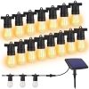 48FT Solar String Light Hanging 15 Vintage Edison Bulbs for Patio Party Yard