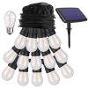 48FT Solar String Light Hanging 15 Vintage Edison Bulbs for Patio Party Yard