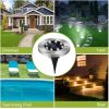 4Pcs Solar Powered Ground Light Outdoor IP65 Waterproof Buried In-Ground Lamp Decorative Path Deck Lawn Patio Lamp