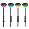 4Packs Solar Pathway Light Color Changing Garden Light Landscape Stake Light