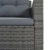 9-piece Outdoor Patio Large Wicker Sofa Set;  Rattan Sofa set for Garden;  Backyard; Porch and Poolside;  Gray wicker;  Gray Cushion