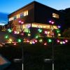 2Pcs Outdoor Solar Light Cherry Blossom Flower Landscape Light Yard Stake Decor Lamp