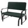 Outdoor Patio Steel Swing Bench Loveseat