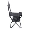 2-piece Folding Outdoor Chair with Storage Bag; Portable Chair for indoor; Outdoor Camping; Picnics and Fishing; Grey