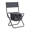 2-piece Folding Outdoor Chair with Storage Bag; Portable Chair for indoor; Outdoor Camping; Picnics and Fishing; Grey