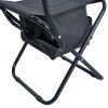 2-piece Folding Outdoor Chair with Storage Bag; Portable Chair for indoor; Outdoor Camping; Picnics and Fishing; Grey