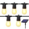 48FT Solar String Light Hanging 15 Vintage Edison Bulbs for Patio Party Yard