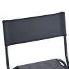 2-piece Folding Outdoor Chair with Storage Bag; Portable Chair for indoor; Outdoor Camping; Picnics and Fishing; Grey