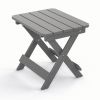 Outdoor Adirondack Foldable Side Table; Patio End Table for Poolside Garden;  Weather Resistant Coffee Table -Plastic High-Density PE