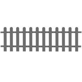 Picket Fence WPC 78.7"x23.6" (Color: Grey)