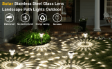 Solar Pathway Lights, Solar Garden Lights Outdoor White, Waterproof Led Path Lights for Yard, Patio, Landscape, Walkway