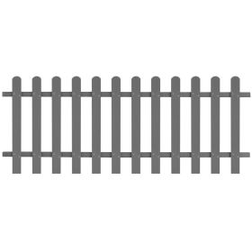 Picket Fence WPC 78.7"x31.5" (Color: Grey)