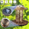 Bird Feeder Weather Resistance Cage Outdoor Refill Solar Night Light