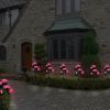 2Pcs Solar Powered Lights Outdoor Rose Flower LED Decorative Lamp Water Resistant Pathway Stake Lights